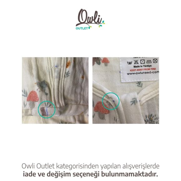 Outlet Owli LoveLayers 2 Kat Müslin Ayaklı Uyku Tulumu - 2