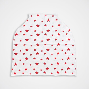 ECOwli Çok Amaçlı Örtü 63x67 cm Red Stars - Owli