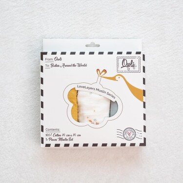 Owli LoveLayers 2 Kat 3'lü Müslin Set Forest 70x70 Cm - 8