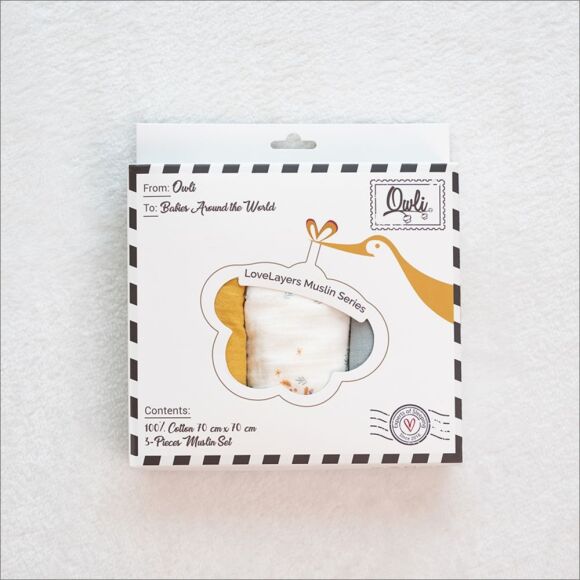 Owli LoveLayers 2 Kat 3'lü Müslin Set Forest 70x70 Cm - 7