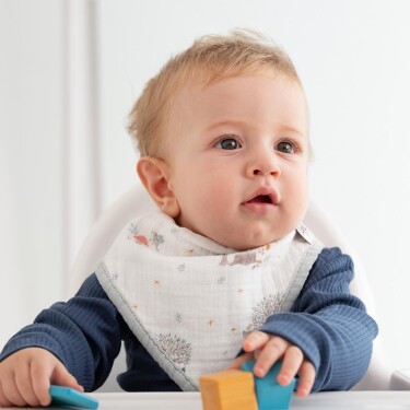 Owli 2 Kat Müslin Havlu Bandana Önlük 2'li Set Forest - 5