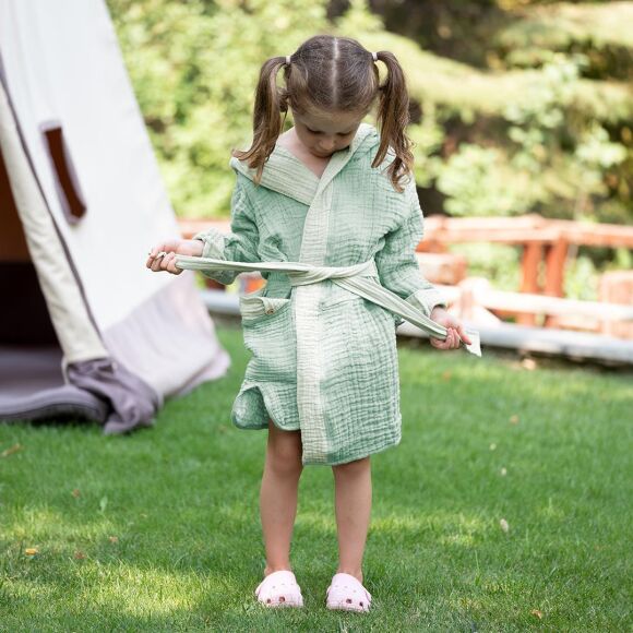 Owli LoveLayers 4 Kat Müslin Bornoz Mint Yeşili - 6