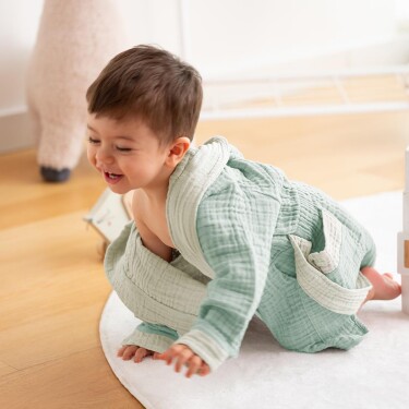 Owli LoveLayers 4 Kat Müslin Bornoz Mint Yeşili - 3