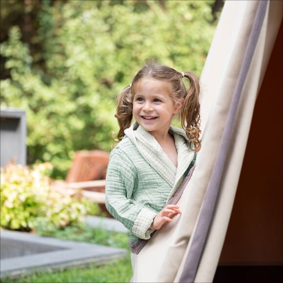 Owli LoveLayers 4 Kat Müslin Bornoz Mint Yeşili - 7