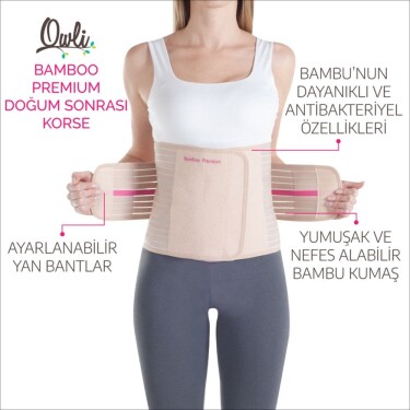 Owli Bamboo Premium Doğum Sonrası Korse Ten - 2