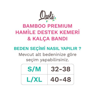 Owli Bamboo Premium Hamile Destek Kemeri 2'si 1 Arada Ten - 7
