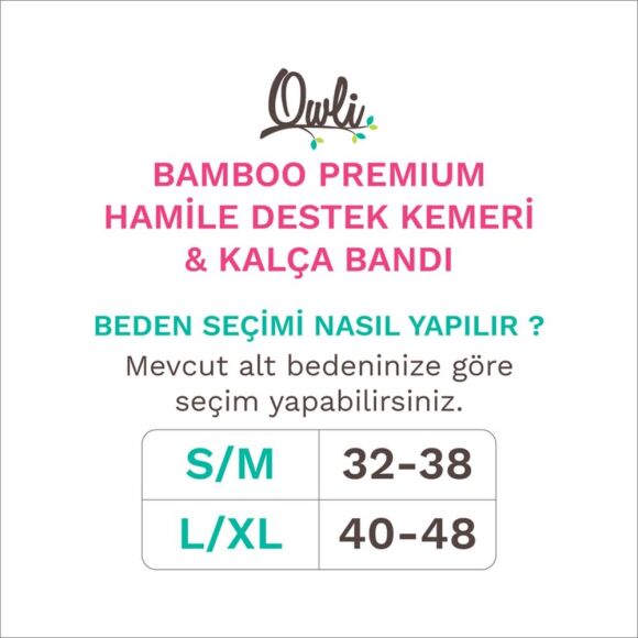 Owli Bamboo Premium Hamile Destek Kemeri 2'si 1 Arada Ten - 7