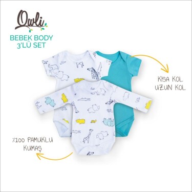 Owli Bebek Body Kısa Kol Zoo Zoo - Owli (1)