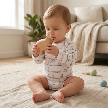 Owli Bebek Body Uzun Kol Early Birds - Owli