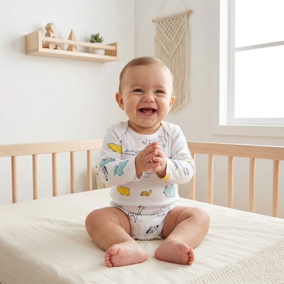 Owli Bebek Body Uzun Kol Zoo Zoo - 1