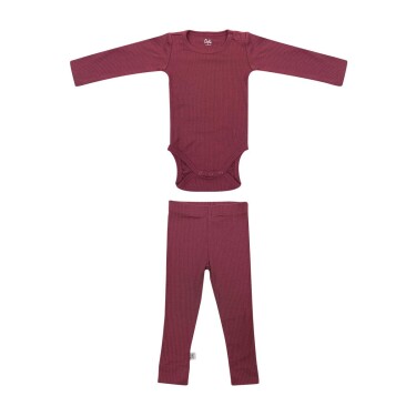 Owli CozyBlend Modal Bebek Takım Bordo - 6