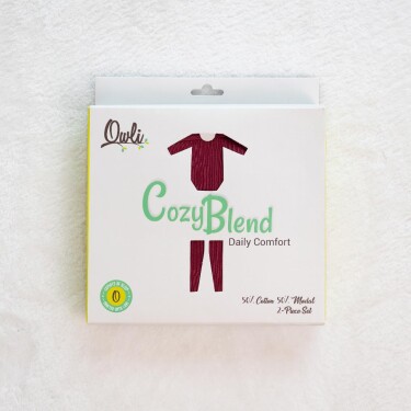 Owli CozyBlend Modal Bebek Takım Bordo - 7