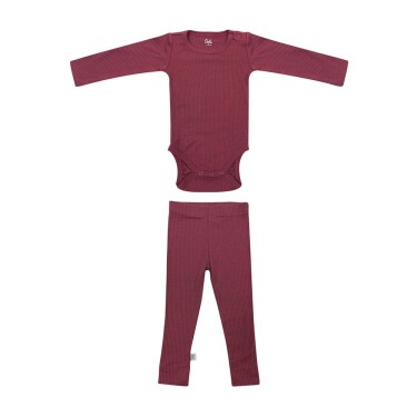 Owli CozyBlend Modal Bebek Takım Bordo - 6