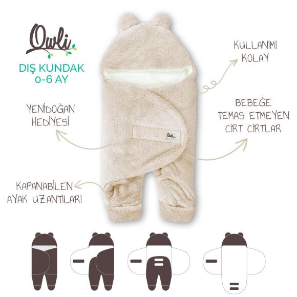 Owli Dış Kundak 0-6 Ay Vanilla - 2