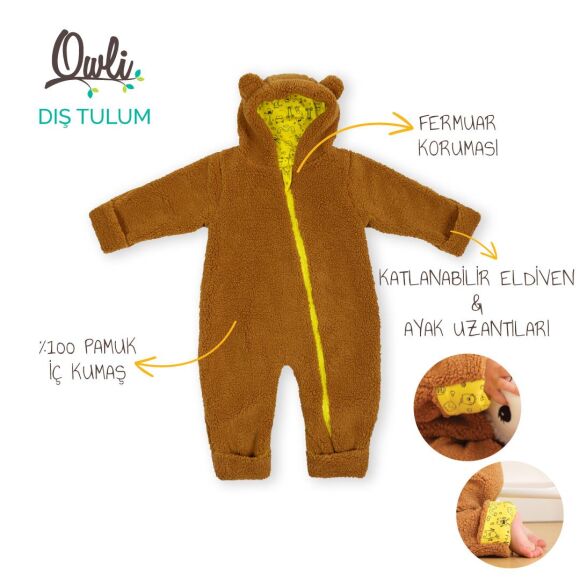 Owli Dış Tulum Kahverengi - 2