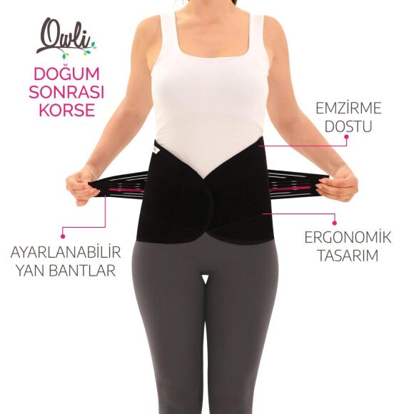 Owli Doğum Sonrası Korse Siyah - 2