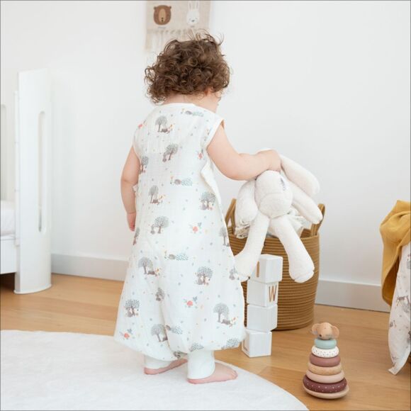 Owli LoveLayers 2 Kat Müslin Ayaklı Uyku Tulumu Forest - 7