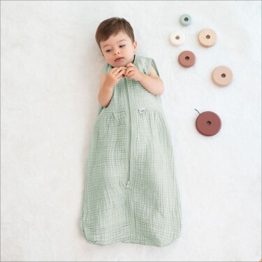 Owli LoveLayers 4 Kat Müslin Uyku Tulumu Mint Yeşili - 6