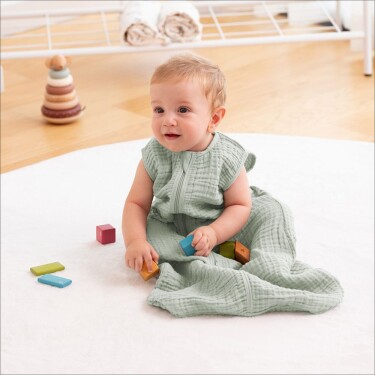 Owli LoveLayers 4 Kat Müslin Uyku Tulumu Mint Yeşili - 9