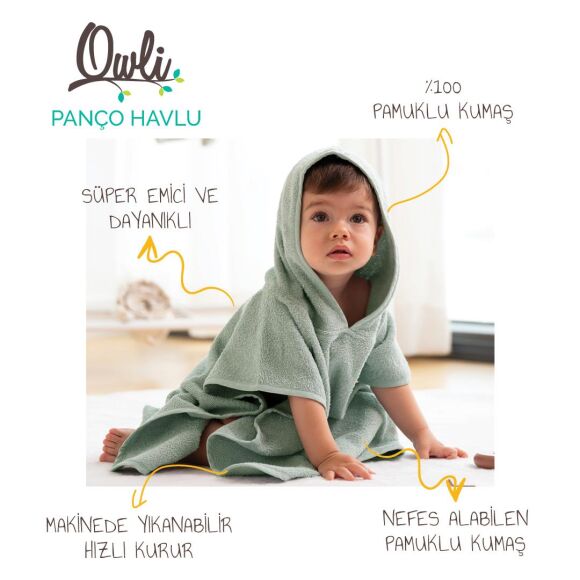 Owli Panço Havlu Mint Yeşili - 2