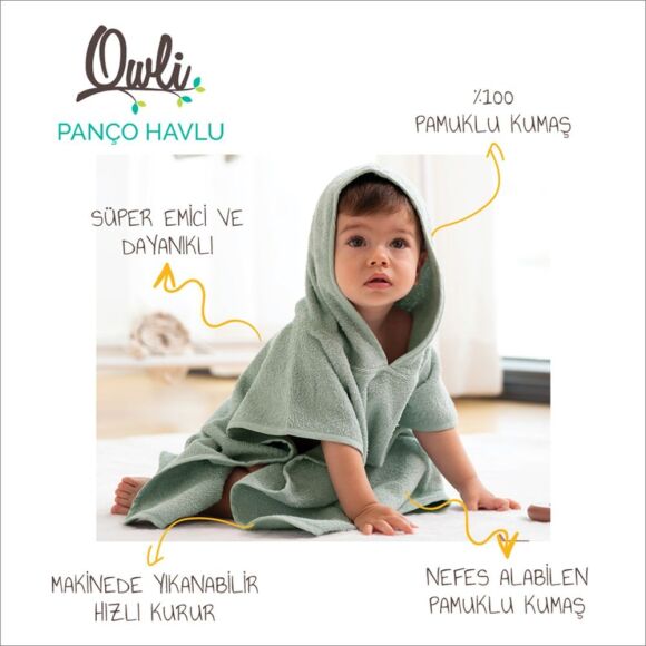 Owli Panço Havlu Mint Yeşili - 2