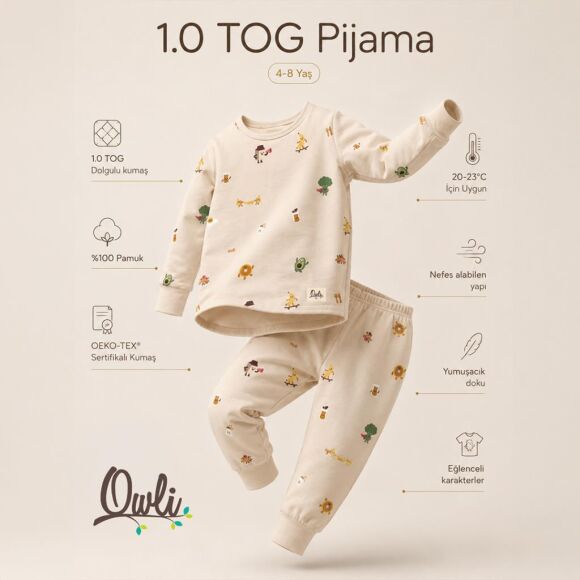 Owli Pijama Takımı 1.0 Tog Brekky - 2