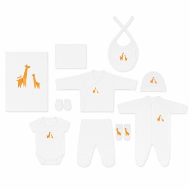 Owli PureCotton Yenidoğan Seti - 10 Parça Lil Giraffe - Owli