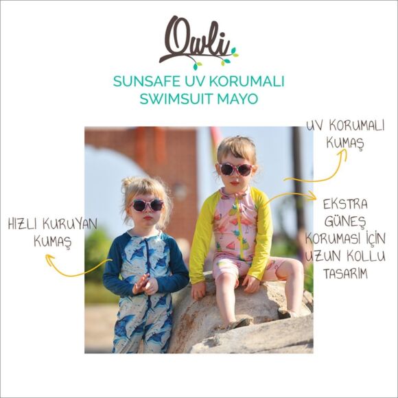 Owli SunSafe UV Korumalı Swimsuit Mayo Manta Ray - 2