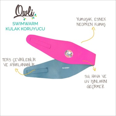 Owli Swimwarm Kulak Koruyucu Çocuk Pembe - Owli (1)