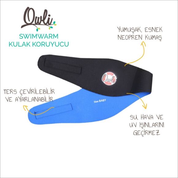 Owli Swimwarm Kulak Koruyucu Çocuk Siyah - 2
