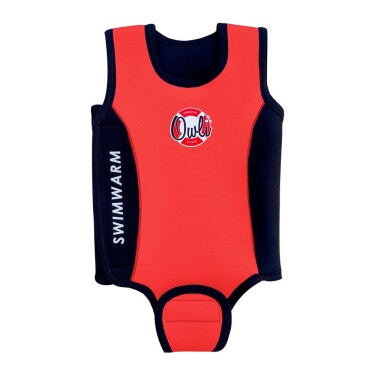 Owli Swimwarm Üşütmeyen Bebek Mayosu Kırmızı - Siyah - 6