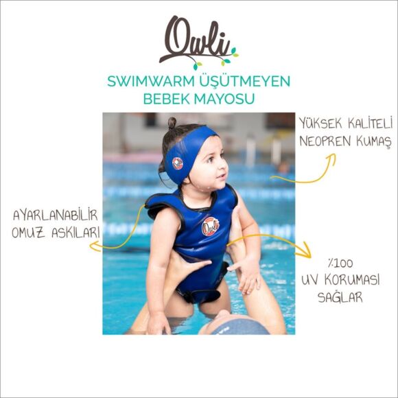Owli Swimwarm Üşütmeyen Bebek Mayosu Mavi - 2