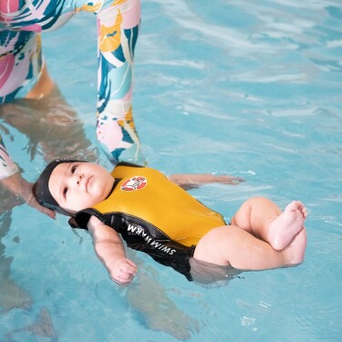 Owli Swimwarm Üşütmeyen Bebek Mayosu Sarı - Siyah - 4