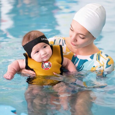 Owli Swimwarm Üşütmeyen Bebek Mayosu Sarı - Siyah - 3