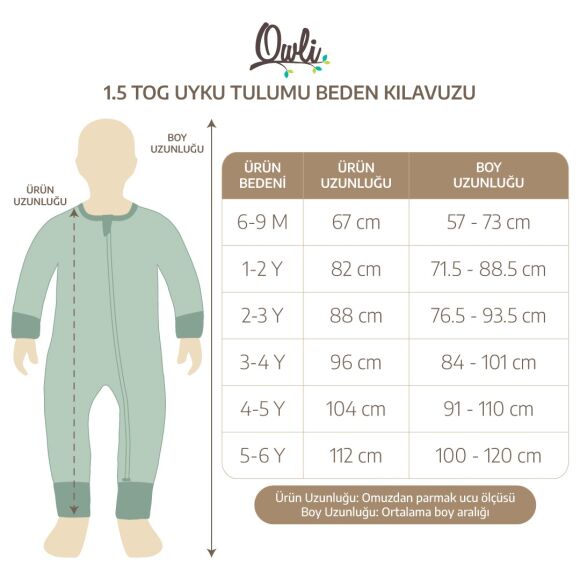 Owli Uyku Tulumu 1.5 Tog Dino - 8