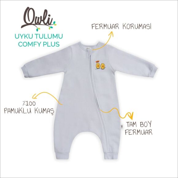 Owli Uyku Tulumu Comfy Plus Gri - 2