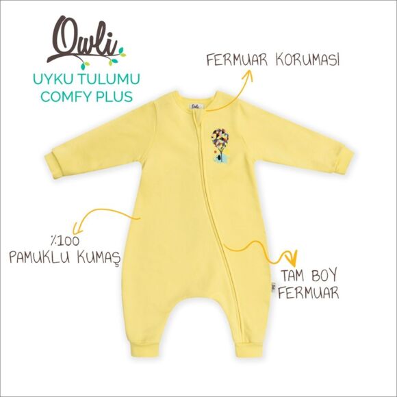 Owli Uyku Tulumu Comfy Plus Sarı - 2
