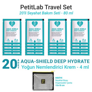 PetitLab Travel Set 20'li Şase Nemlendirici Krem *Organizatör Çanta Hediyeli - 1