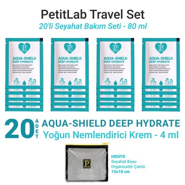 PetitLab Travel Set 20'li Şase Nemlendirici Krem *Organizatör Çanta Hediyeli - PetitLab