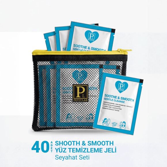 PetitLab Travel Set 40'lı Şase Yüz Temizleme Jeli *Organizatör Çanta Hediyeli - 1