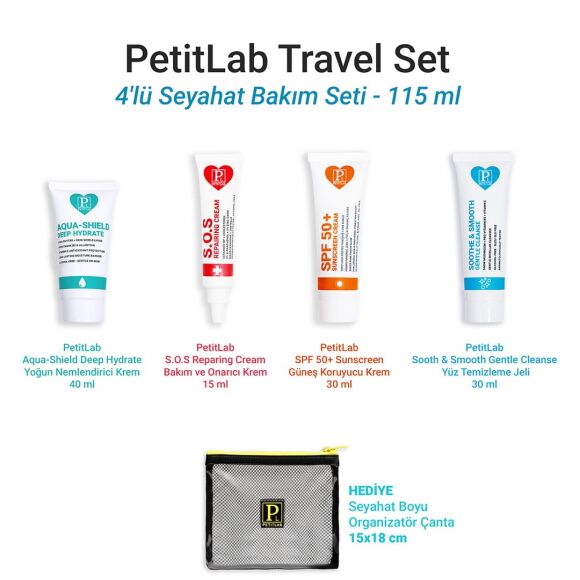 PetitLab Travel Set 4'lü Seyahat Bakım Seti *Organizatör Çanta Hediyeli - 2